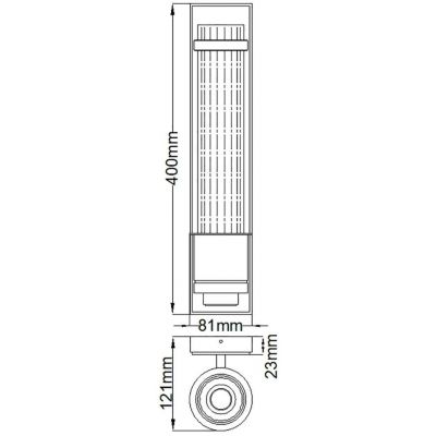 Kinkiet 1x7 W chrom-przezroczysty QNWELLINGTON1PC Quintiesse Wellington