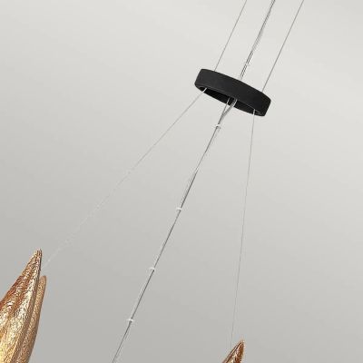 Lampa wisząca x40 W czarna-złota QNWILLOW18CBK Quintiesse Willow