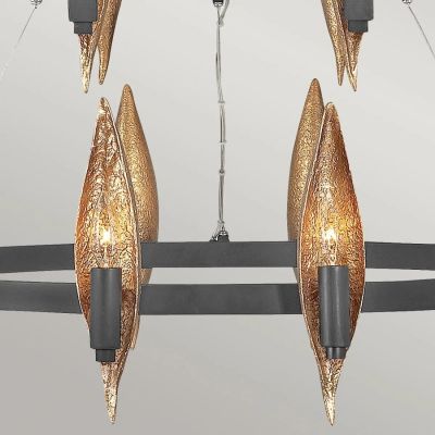 Lampa wisząca x40 W czarna-złota QNWILLOW18CBK Quintiesse Willow