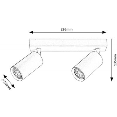 Lampa podsufitowa czarna 2085 Rabalux Solo