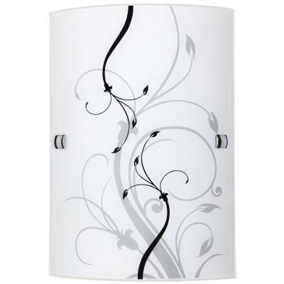 Kinkiet 1x60 W biały-czarny-wzór 3691 Rabalux Elina