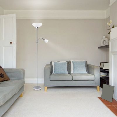 Lampa stojąca 2x60 W biała-chrom 4059 Rabalux Diana