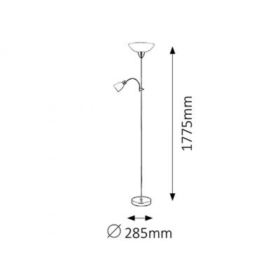 Lampa stojąca 2x60 W biała-chrom 4059 Rabalux Diana