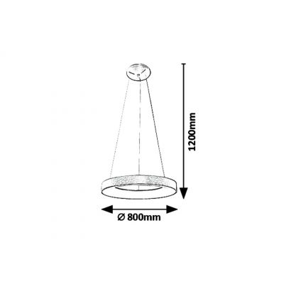 Lampa wisząca 1x80 W biała-złota 5055 Rabalux Carmella