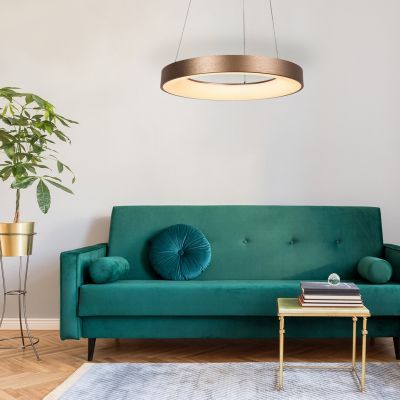 Lampa wisząca 1x80 W biała-złota 5055 Rabalux Carmella