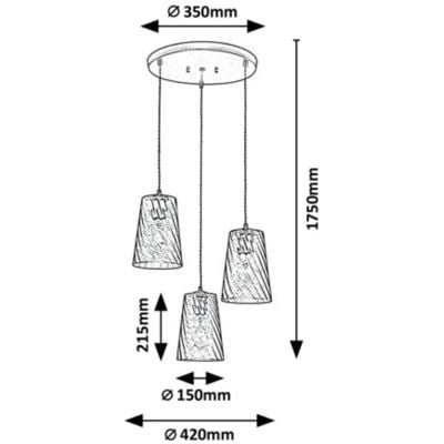 Lampa wisząca 5227 Rabalux Azurine