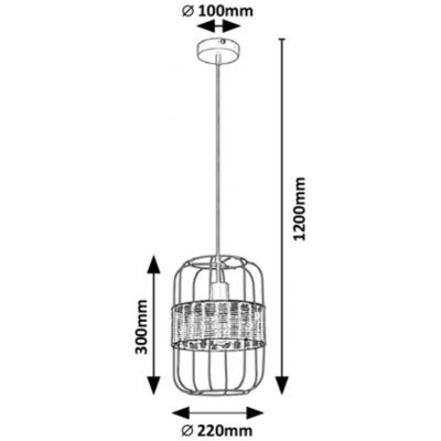 Lampa wisząca 5283 Rabalux Indiana