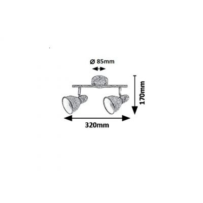 Lampa podsufitowa 2x40 W srebrna 5387 Rabalux Thelma