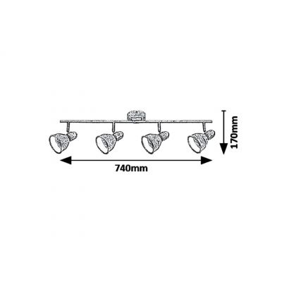 Lampa podsufitowa 4x40 W srebrna 5389 Rabalux Thelma