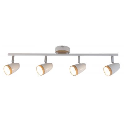 Lampa podsufitowa 4x4 W biała-drewno 5567 Rabalux Karen