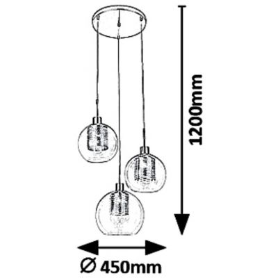Lampa wisząca 6496 Rabalux Philana