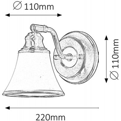 Kinkiet 1x40 W biały 6545 Rabalux Grando