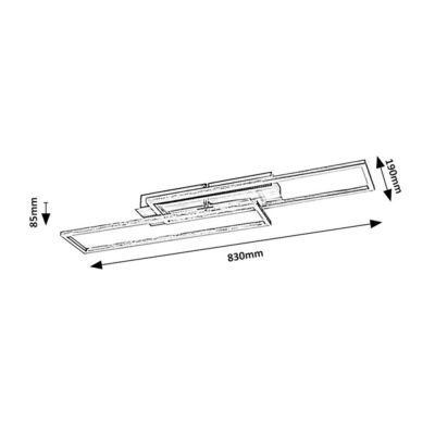 Lampa podsufitowa 1x40 W aluminium 71012 Rabalux Demetrius