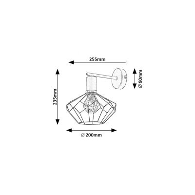 Kinkiet 1x40 W czarny 71064 Rabalux Fran
