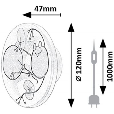 Kinkiet 1x9 W biały-multikolor 71070 Rabalux Froggo
