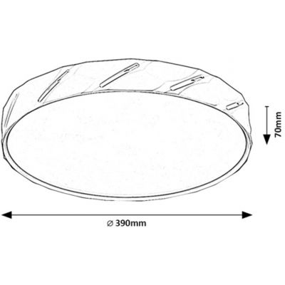 Plafon 1x25 W biały 71119 Rabalux Nessira