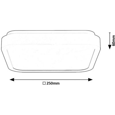 Plafon 1x18 W biały-czarny 71255 Rabalux Samira