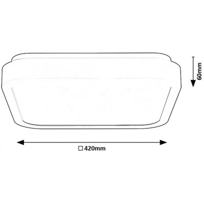 Plafon 1x48 W biały-czarny 71256 Rabalux Samira