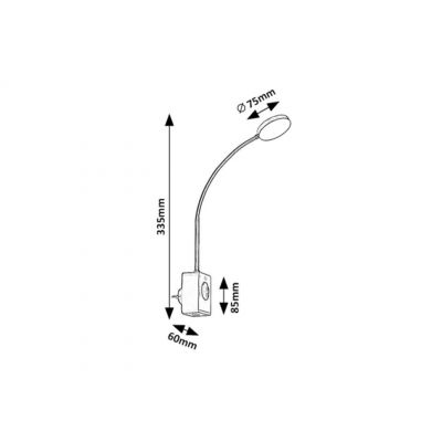 Kinkiet 1x4 W czarny 71284 Rabalux Tivro