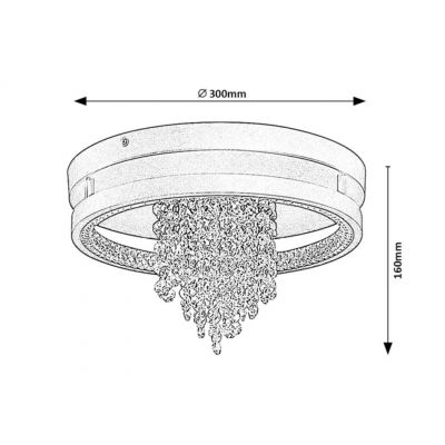 Plafon 1x20 W czarny 71352 Rabalux Maribell
