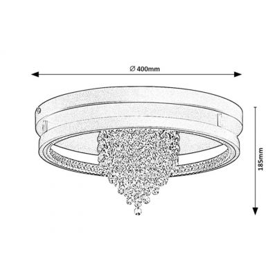 Plafon 1x30 W czarny 71353 Rabalux Maribell