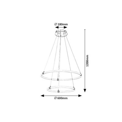 Lampa wisząca 2x55 W chrom 72009 Rabalux Irelia