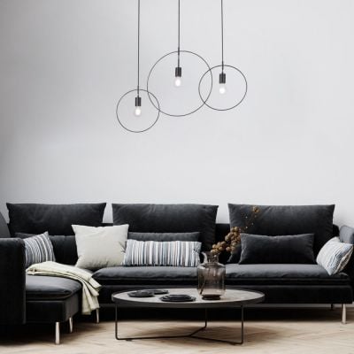 Lampa wisząca 3x40 W czarna 72019 Rabalux Dilara