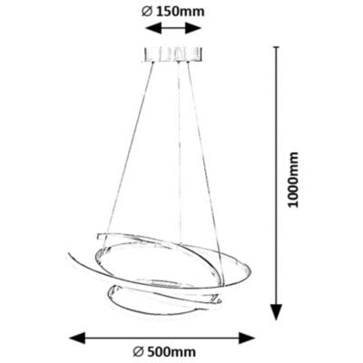 Lampa wisząca 1x42 W chrom 72020 Rabalux Esilda