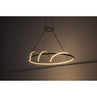 Inteligentna lampa wisząca 1x46 W biała-czarna 72022 Rabalux Menazi