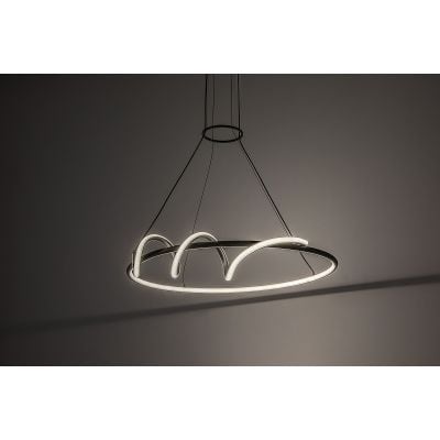 Inteligentna lampa wisząca 1x46 W biała-czarna 72022 Rabalux Menazi