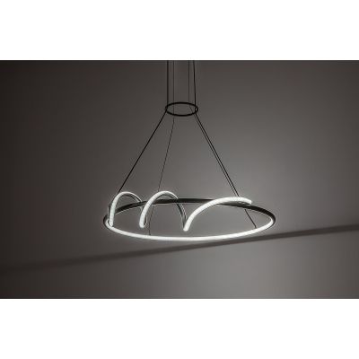 Inteligentna lampa wisząca 1x46 W biała-czarna 72022 Rabalux Menazi