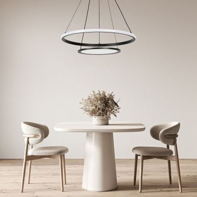 Inteligentna lampa wisząca 2x42 W biała-czarna 72040 Rabalux Jasero
