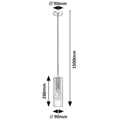 Lampa wisząca 1x40 W przezroczysta 72050 Rabalux Esta