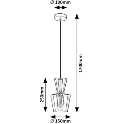 Lampa wisząca 1x60 W czarna 72161 Rabalux Abra