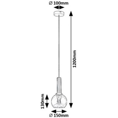 Lampa wisząca 1x40 W czarna 72171 Rabalux Centio