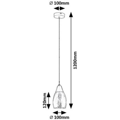 Lampa wisząca 1x15 W czarna 72181 Rabalux Ilmari