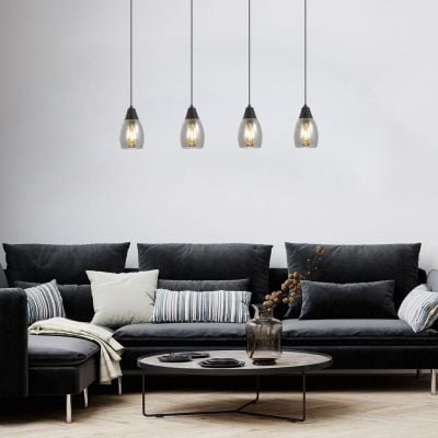 Lampa wisząca 4x15 W czarna 72184 Rabalux Ilmari