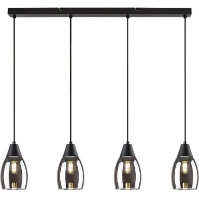 Lampa wisząca 4x15 W czarna 72184 Rabalux Ilmari