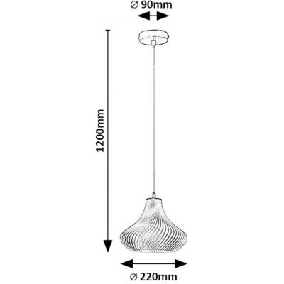 Lampa wisząca 1x25 W biała-chrom 72216 Rabalux Tiana