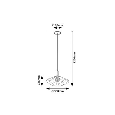 Lampa wisząca 1x40 W czarna 72241 Rabalux Fran