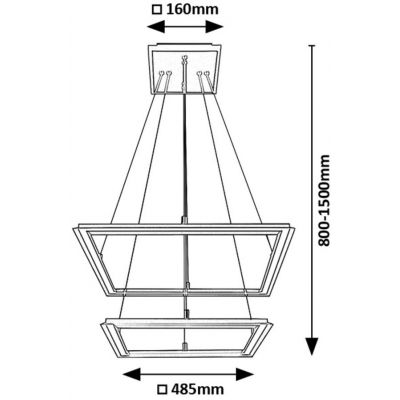 Lampa wisząca 1x48 W biała-czarna 72243 Rabalux Sidona