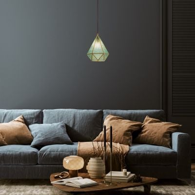 Lampa wisząca 1x40 W złota-niebieska 72244 Rabalux Norah