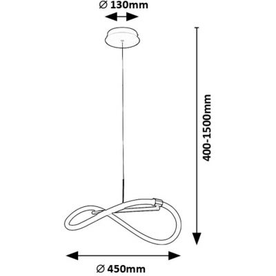 Lampa wisząca 1x15 W biała-czarna 72252 Rabalux Serena