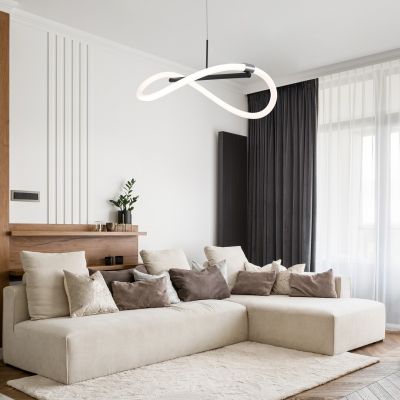 Lampa wisząca 1x15 W biała-czarna 72252 Rabalux Serena