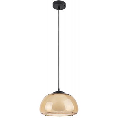 Lampa wisząca 1x5 W biała-czarna-bursztynowa 72273 Rabalux Elowen