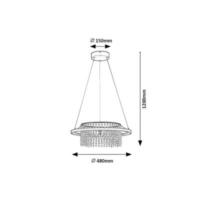 Lampa wisząca 1x40 W czarna 72353 Rabalux Maribell