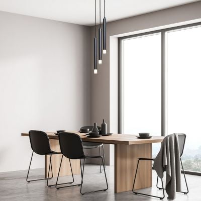 Lampa wisząca 3x5 W czarna-przezroczysta 72358 Rabalux Ramira