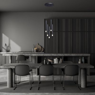 Lampa wisząca 5x5 W czarna-przezroczysta 72360 Rabalux Ramira