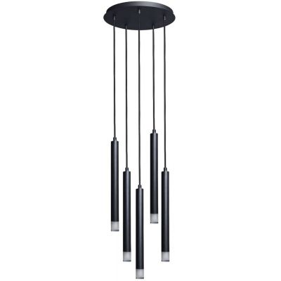 Lampa wisząca 5x5 W czarna-przezroczysta 72360 Rabalux Ramira