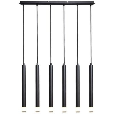 Lampa wisząca 6x5 W czarna-przezroczysta 72362 Rabalux Ramira